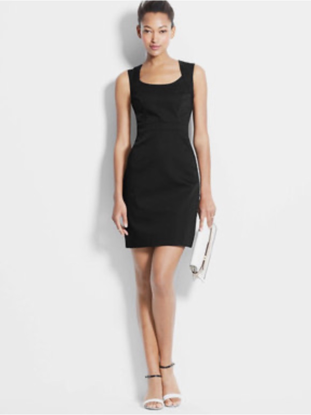 Ann Taylor Black Sleeveless Scoop-Neck Mini Dress
